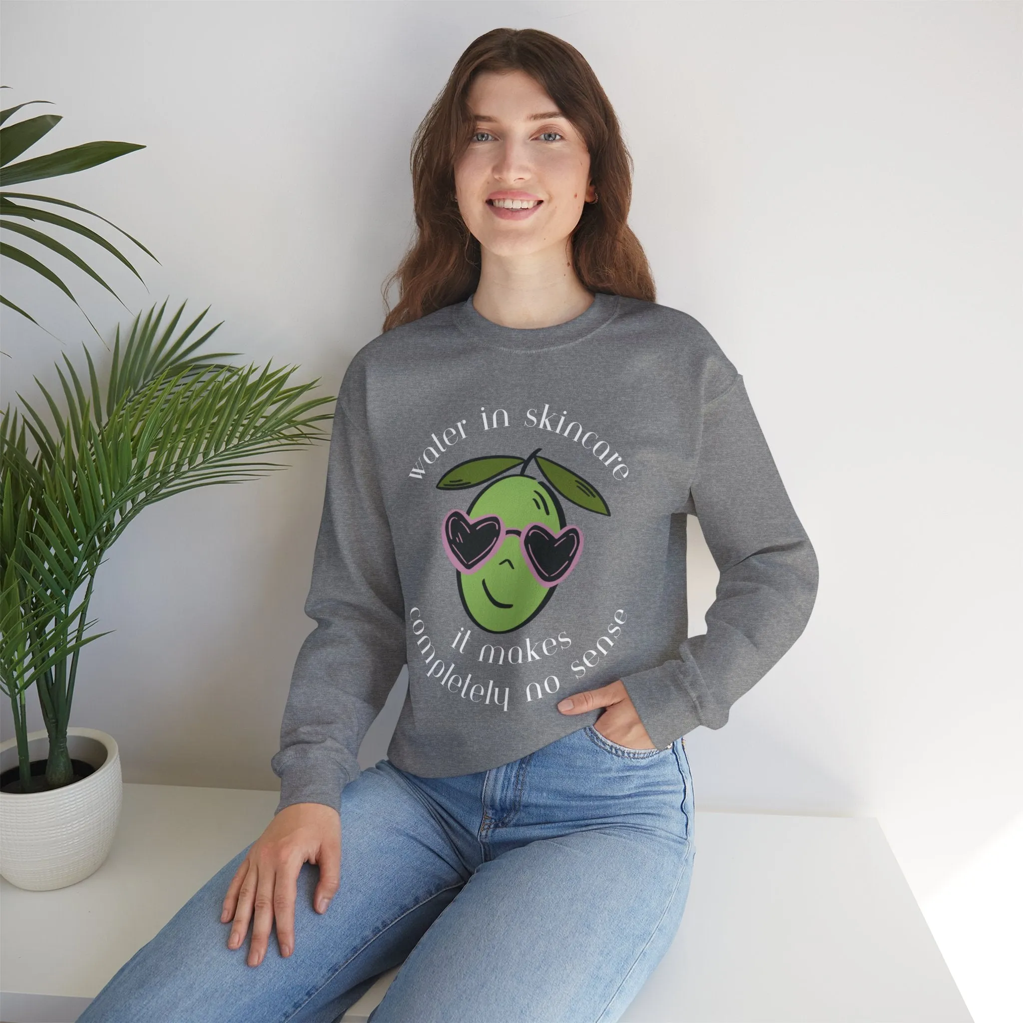 Water in skincare / waterless beauty / olive tree / Unisex Heavy Blend™ Crewneck Sweatshirt
