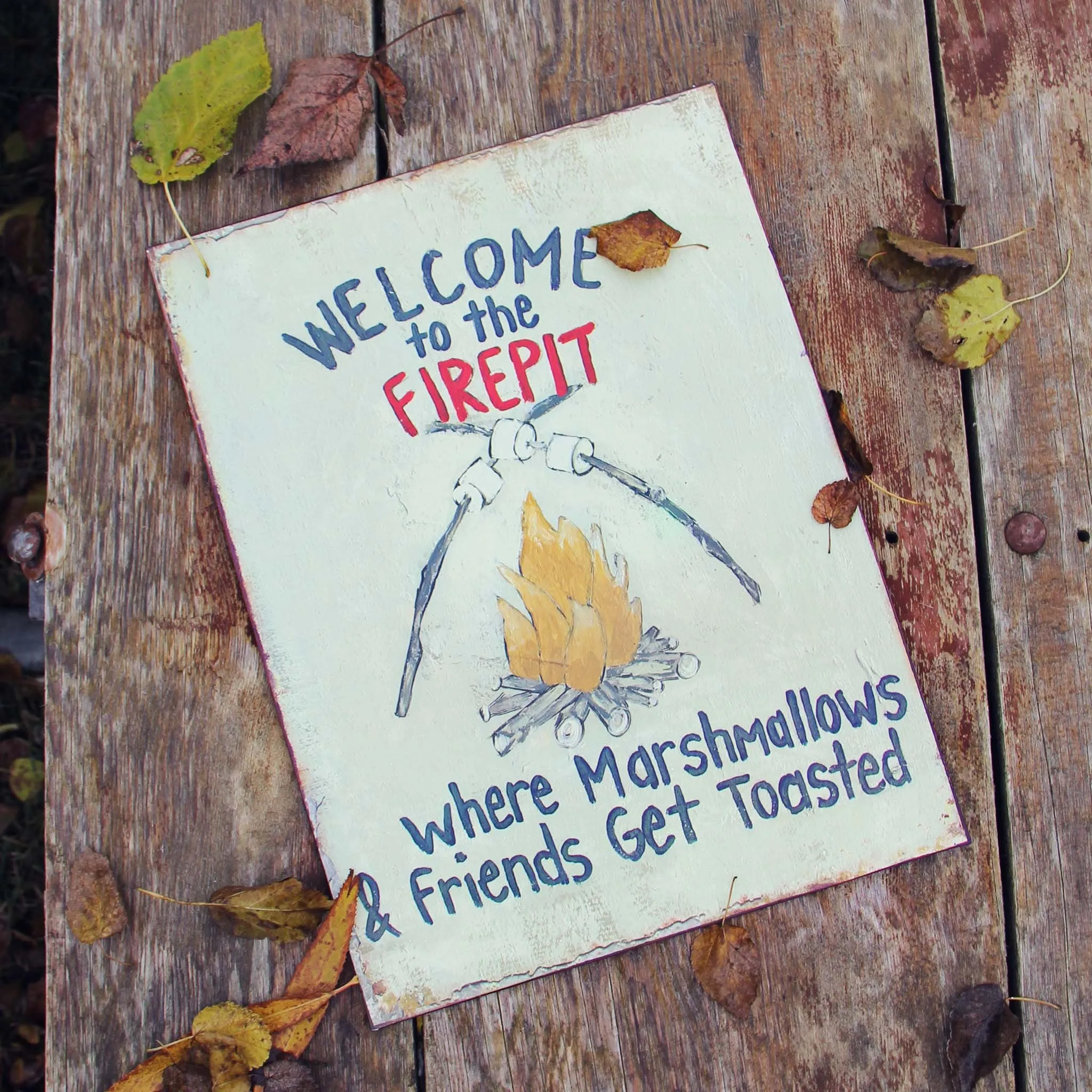 Welcome to the Firepit Sign