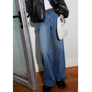 Wide-Leg Blue Jeans