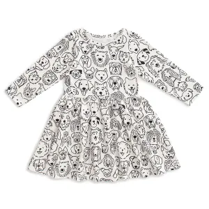 Winter Water Factory - Calgary Dress - Dogs Black