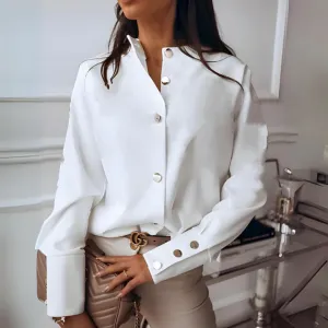 Women's Elegant Button Down Vintage Shirt | Long