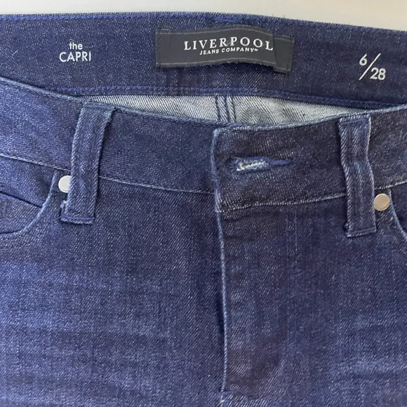 Women's Liverpool Jeans Capri Dark Blue Size 6