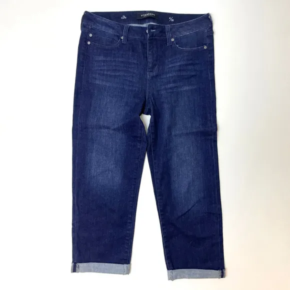 Women's Liverpool Jeans Capri Dark Blue Size 6