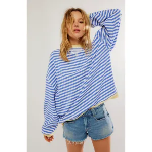 Women's Oversized Stripe Sweatshirt | Long