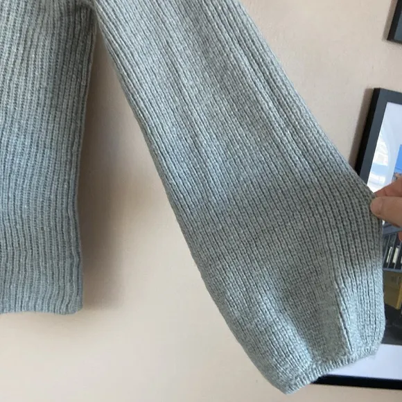 Wooden Ships- Cozy Grey Ribbed Knit Sweater Soft Pullover Sweater