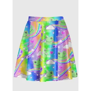 Y2K Inspired Elastic Waist Band Skirt in Silky Smooth Fabric
